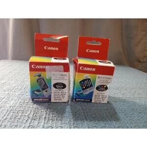 New Sealed Canon BCI - 11 Black Color Ink Cartridges 2 Of Each Fast Free Ship